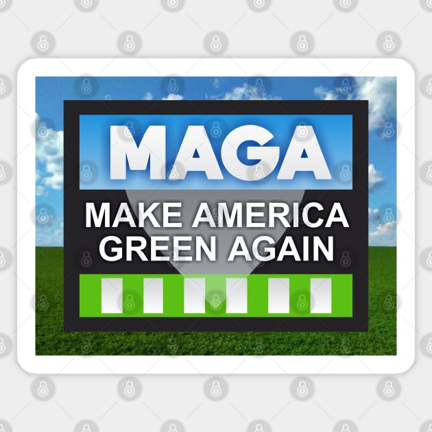 Make America Green Again Sticker by Dale Preston Design